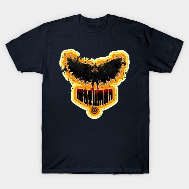 Mothman Vintage Retro Distressed 70's Art Funky Cool T-Shirt by National Cryptid Society